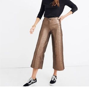 Madewell Emmett wide-leg crop pant shimmer size 27